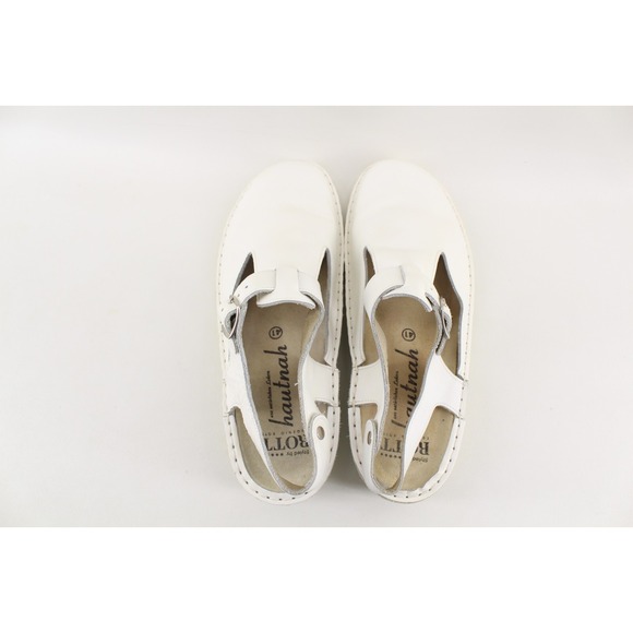 Vintage Rott Hautnah Closed Toe White Sandals Clogs Made In Germany EU Size 41 - Picture 5 of 8